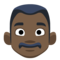 Man - Black emoji on Facebook